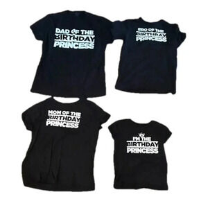 Family matching birthday princess  shirts
Dad mom bro princess   XL-M